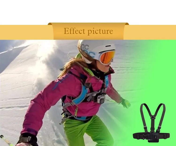 Go pro Hero Аксессуары Регулируемый эластичный нагрудный ремень + для крепления на