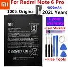 100% Оригинальный Новый Сменный аккумулятор BN48 большой емкости 4000 мАч для Xiaomi Redmi Note 6 Pro Аккумулятор номер отслеживания с инструментами