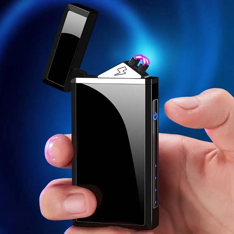 2020 электрическая зажигалка с подключением к USB двойной плазменная дуговая