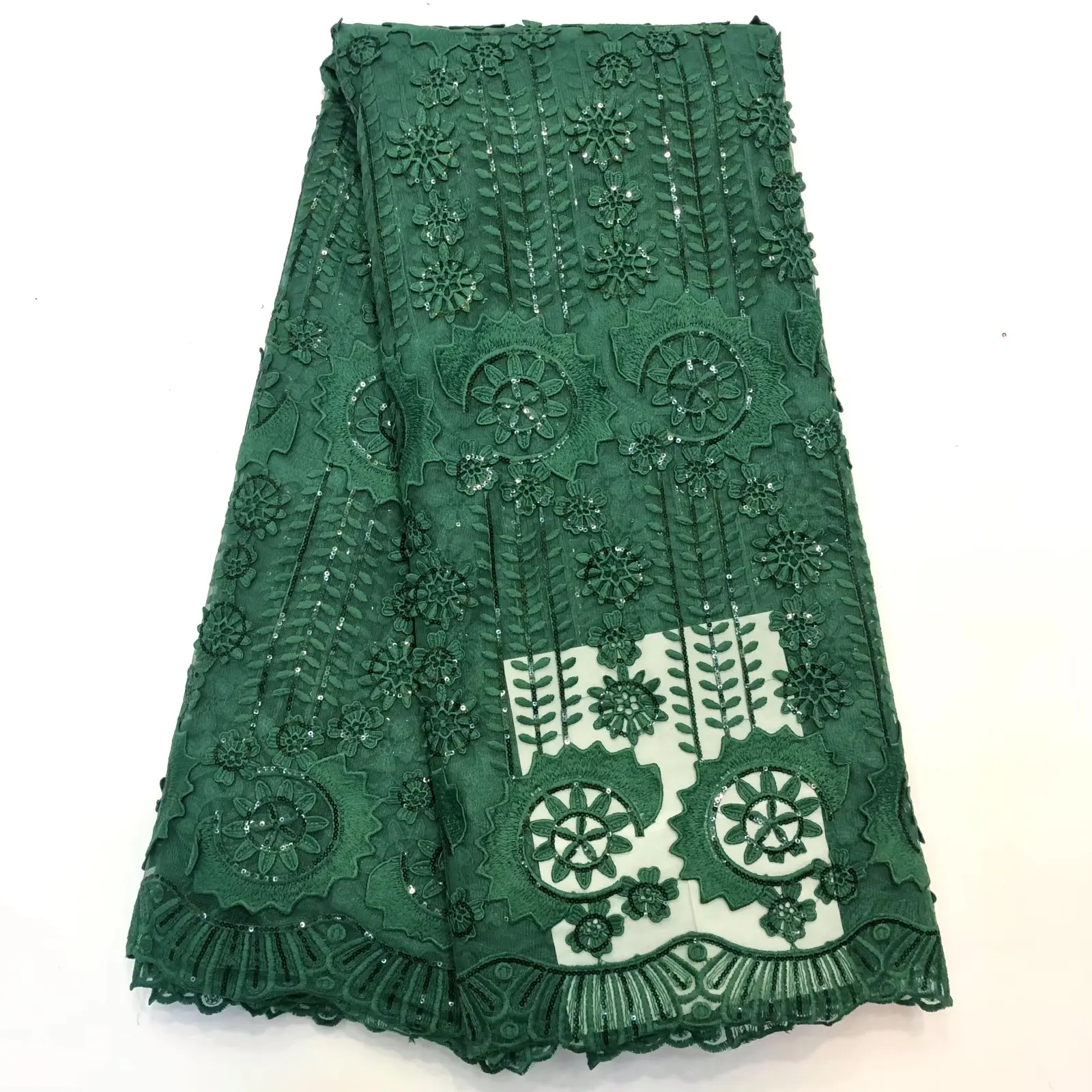 

Нигерийская кружевная ткань, качество 5 ярдов, Африканский 3D трехмерный Тюль с вышивкой и блестками, 2021 элегантная ткань для платья