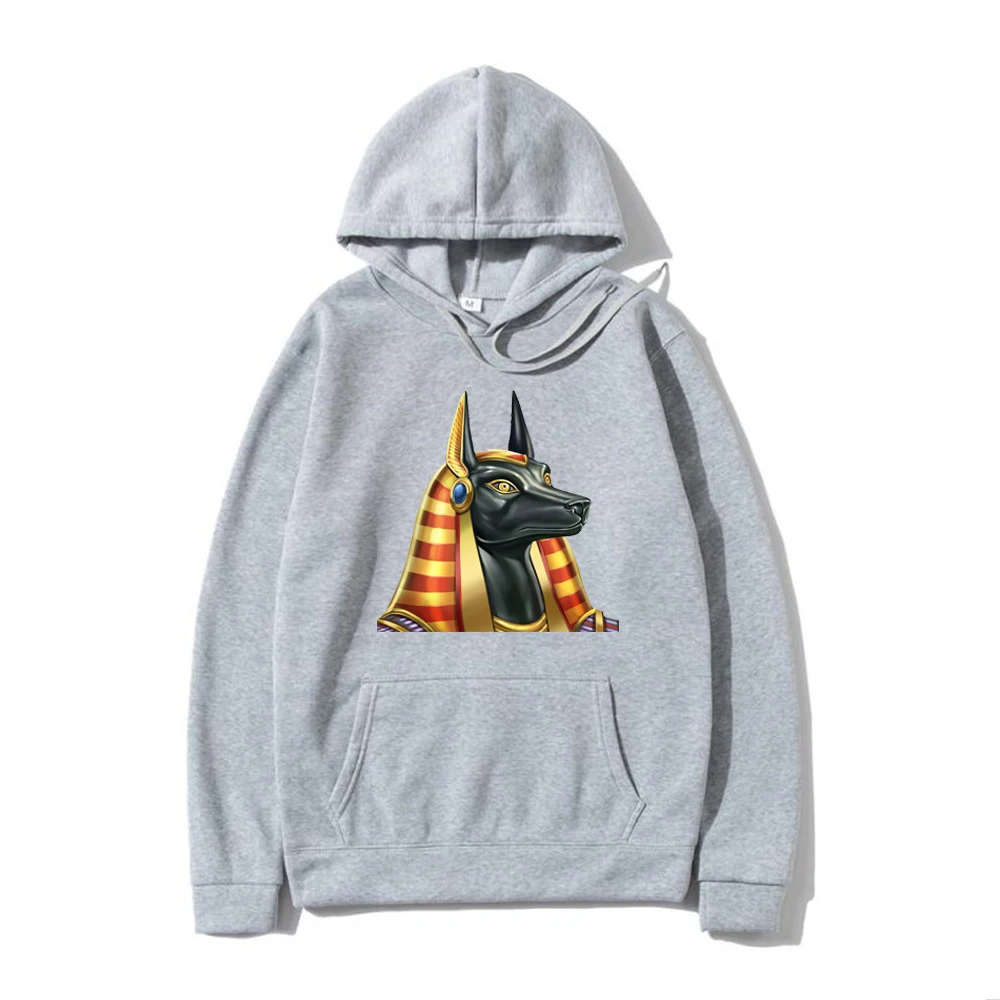 

Египетская легенда, мужская толстовка с капюшоном anubis pull homme, Мужская Толстовка Оверсайз с рисунком манги, мужские толстовки с рисунком Аним...
