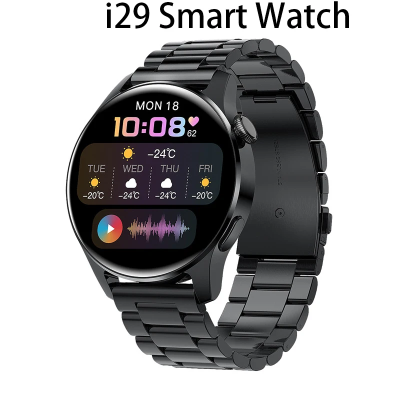 

2022 i29 Man Smart Watch Women Full Touch IP68 Waterproof Fitness Tracker Heart Rate Monitoring Watch Outdoor With LED Highlight