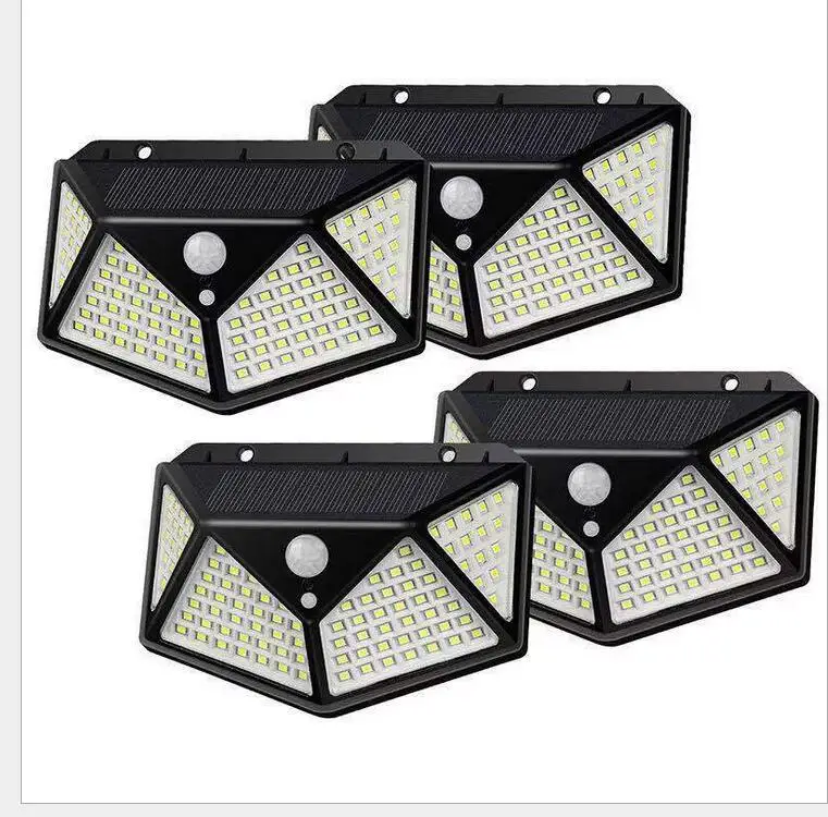 

Outdoor Yard Lamps Four-Sided human body induction Solar Power Light 3 Modes 120 Degree Motion Sensor Angle Wall Lamp Waterproof