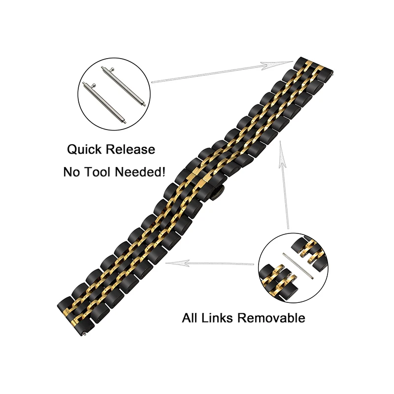 

Metal Stainless Steel Classic Wrist Strap For HUAWEI WATCH GT 2 Pro 46mm 42mm Band Bracelet Watchband For HONOR Magic WristBand