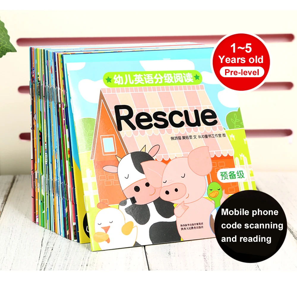 35 книг/Набор Предварительно уровень Детские Обучающие с историями на английском