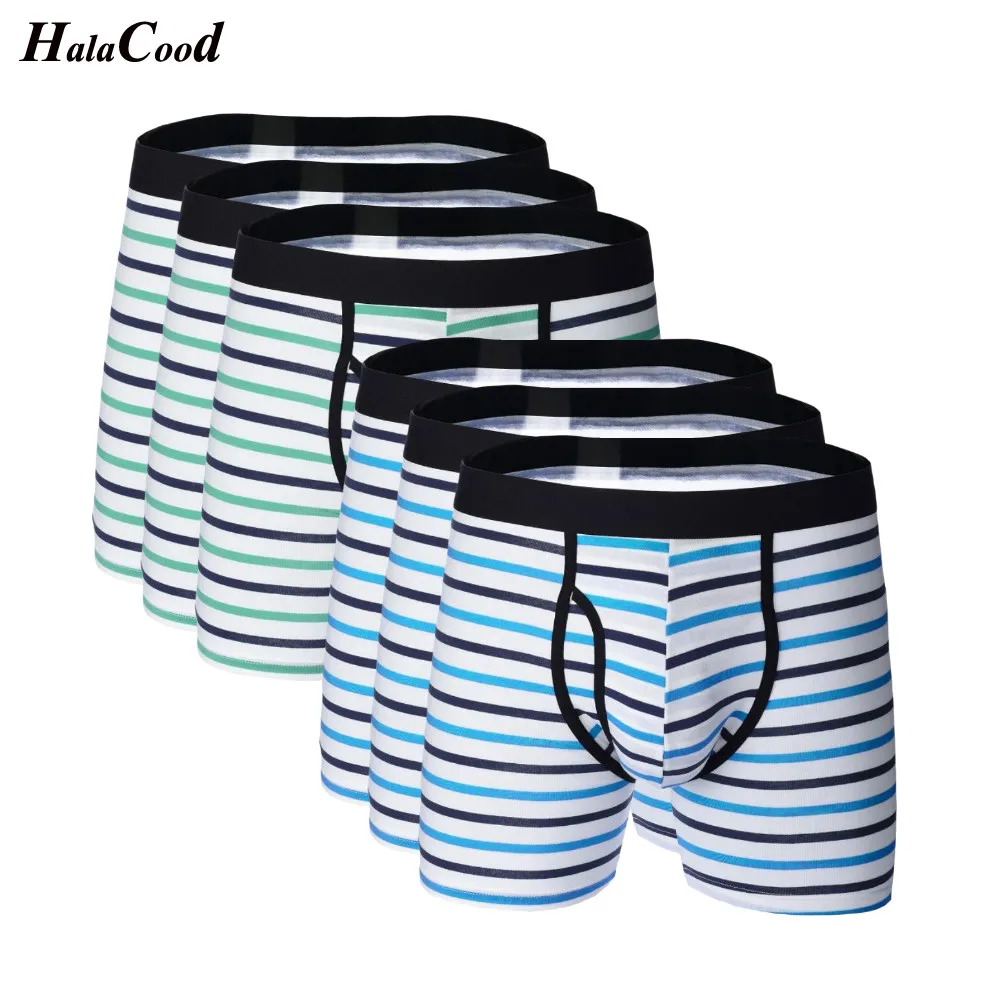 6 шт./лот нижнее белье для мужчин хлопковые боксеры цветные дышащие эластичные