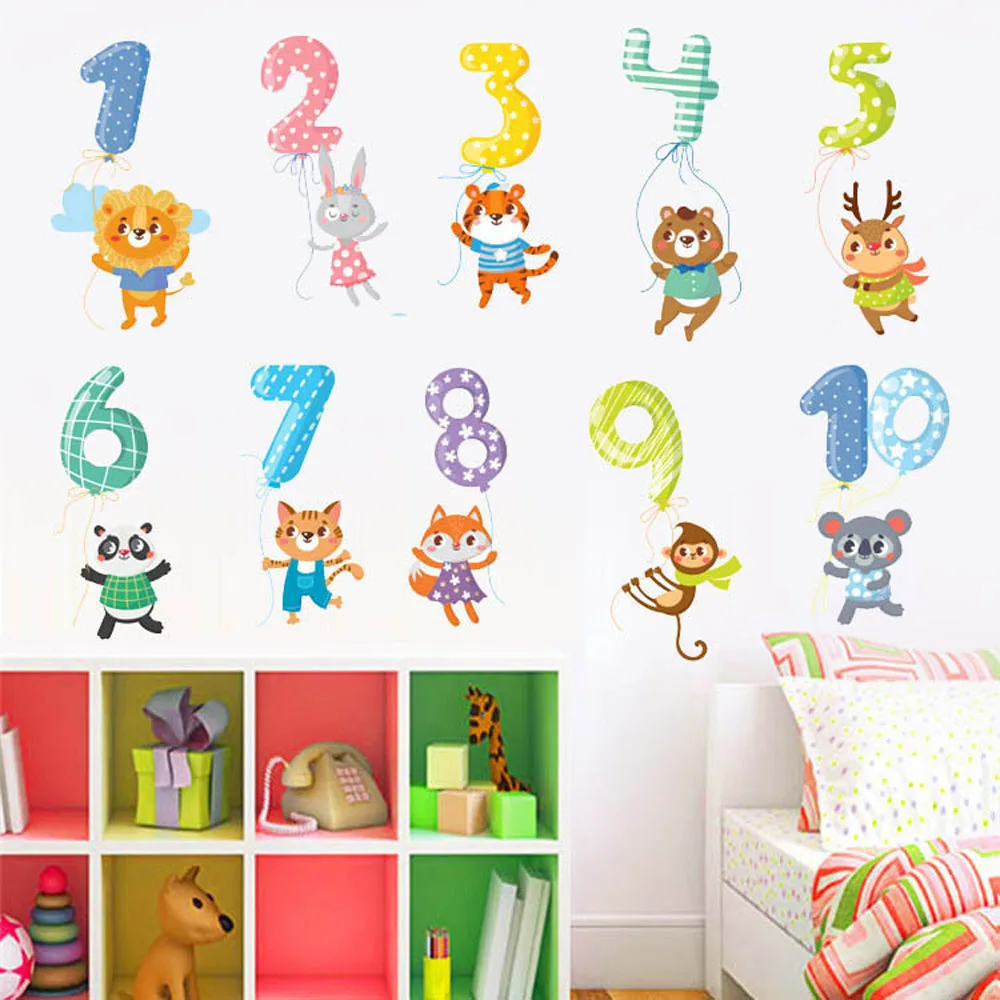 Номер на стену для домашнего декора анималистический настенный наклейки