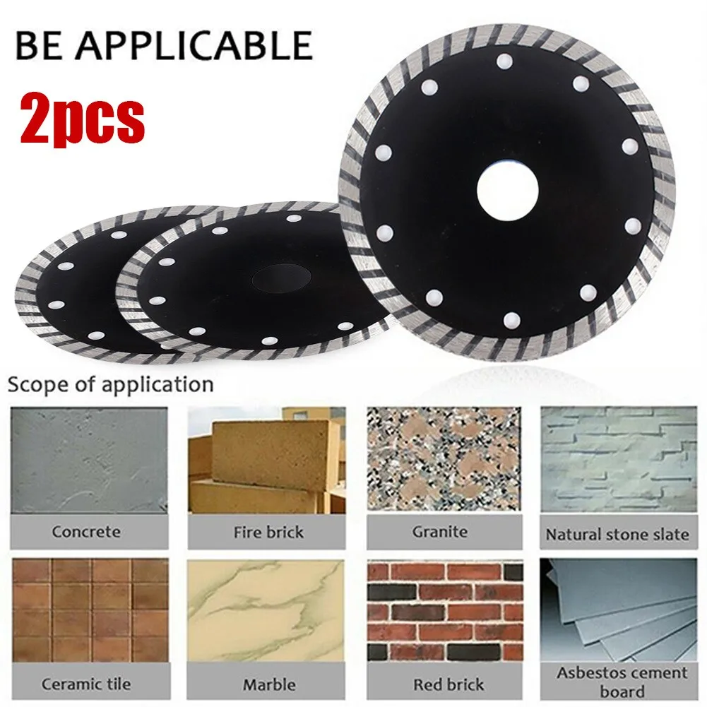 

2pcs 5In/125mm Corrugated Blade Diamond Saw Blade Cutting Disc For Marble Stone Metal Alloy For Cutting Stone Concrete Ceramic