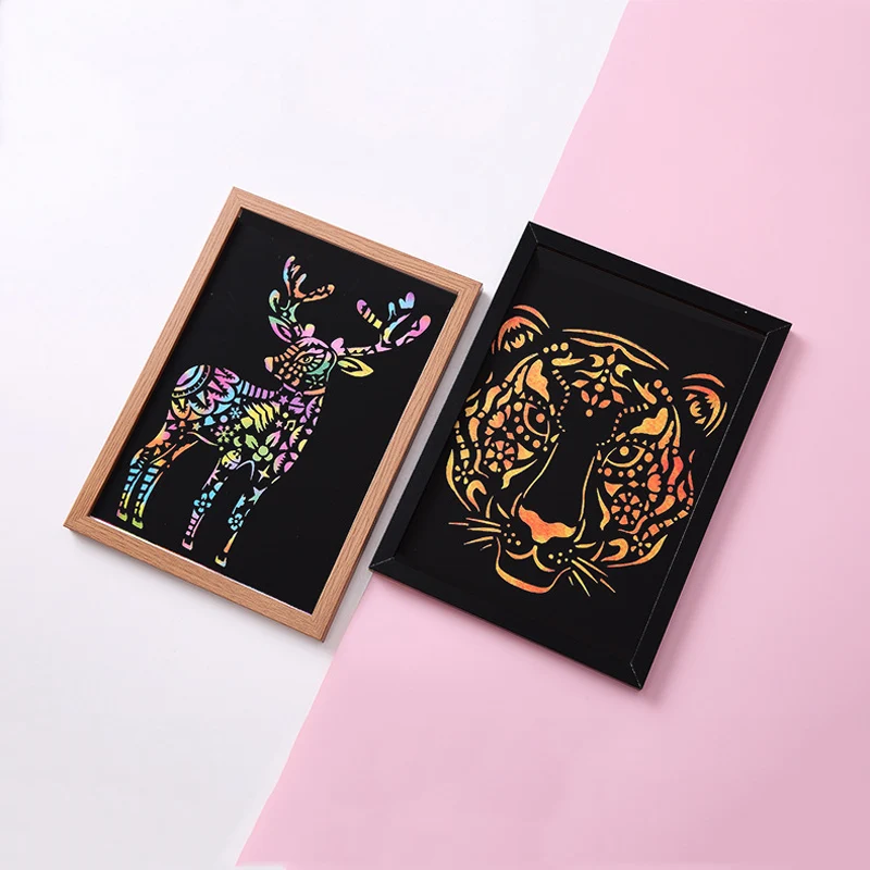 

EZONE Animals Drawing Template Ruler Drawing Template DIY Lace Ruler Kids Toys Stationery Children Drawing Figure Ruler Painting