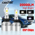 20000LM H7 светодиодный ная фара H4 H1 H11 H8 H9 9005 HB3 9006 HB4 4300K 6500K 8000K CSP Chip Ice Bulbs Mini Автомобильные противотуманные фары 12 В для объектива