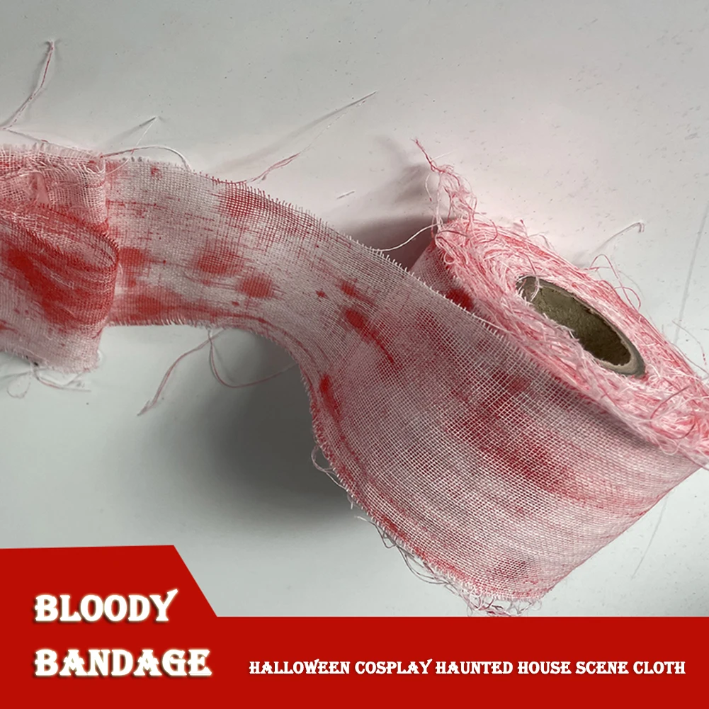 

Halloween Ghost Festival Blood Bandage Party Scene Scary Gauze Wrap Belt Cosplay Props Haunted House Scary Decorations