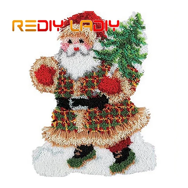 Набор крючков с защелкой коврик рождественской елкой вязаный крючком ковер 100%