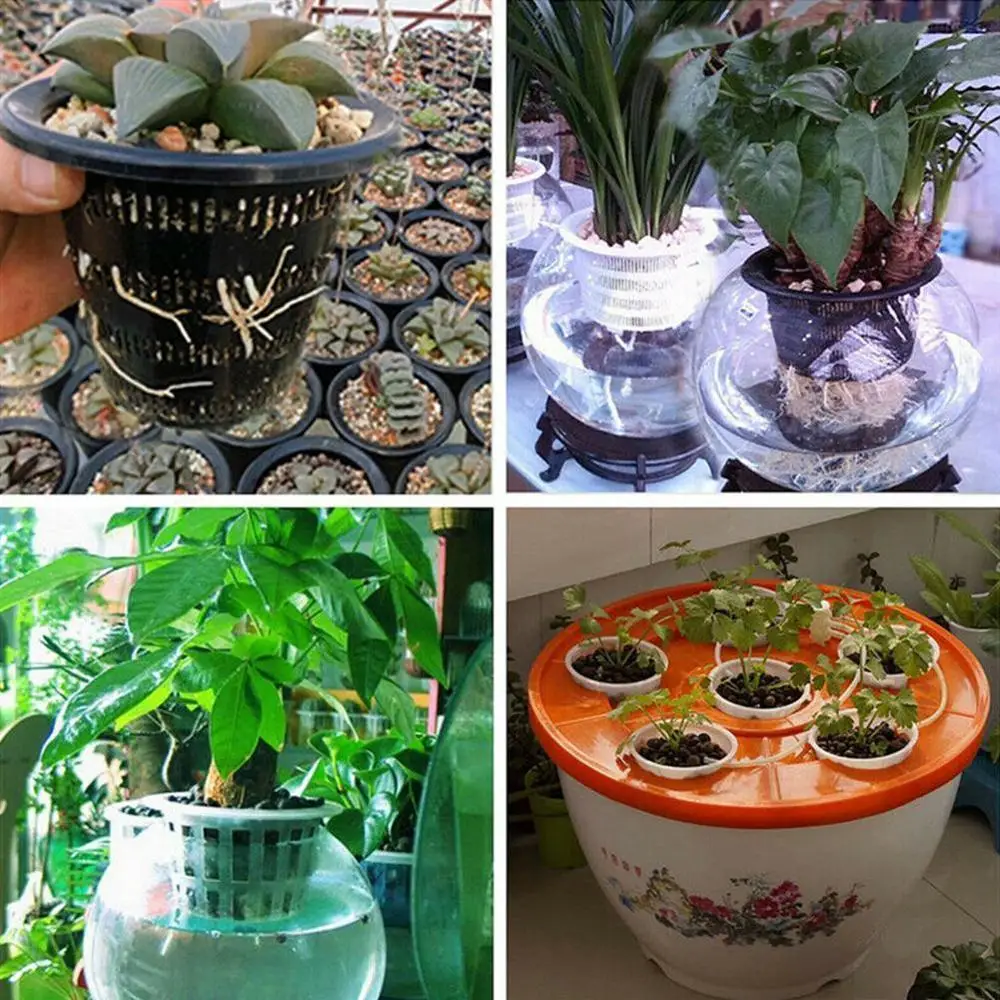 10 шт. 3 дюймов Heavy Duty сетчатый горшок чистая чашка корзина гидропоники аэропонного