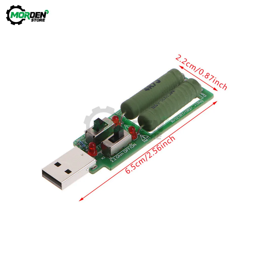 2x10 Вт USB резистор DC электронная нагрузка с переключателем регулируемый ток 5 в 2 а