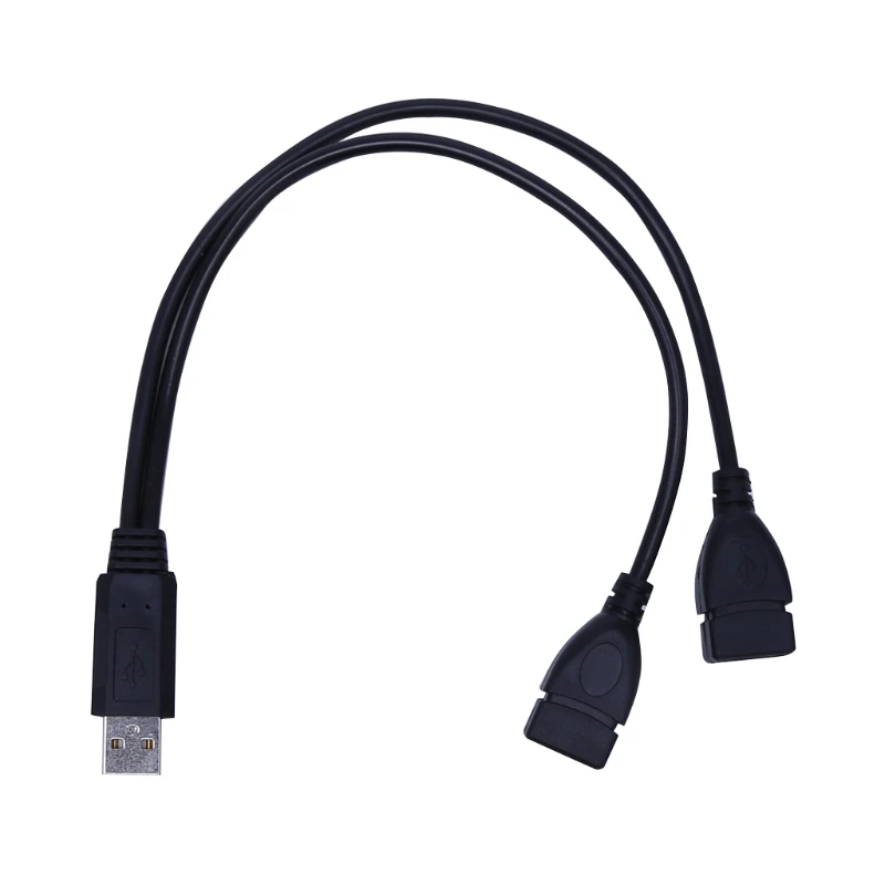 1 шт. кабельный концентратор USB 2 0 Тип A штекер на двойных разъема Y сплиттер для