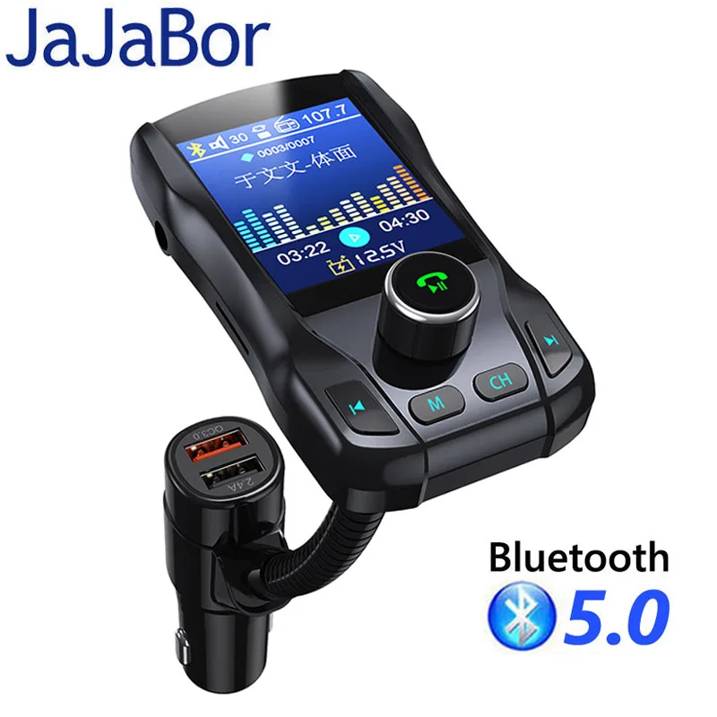 Автомобильный комплект громкой связи JaJaBor Bluetooth 5 0 fm передатчик AUX приемник mp3