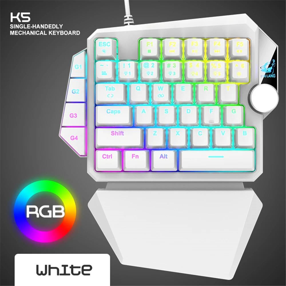 One-hand Mechanical Keyboard Cool Gaming RGB for Computer Host Laptop PS LED Membrane Sensitive Throne Mini | Компьютеры и офис