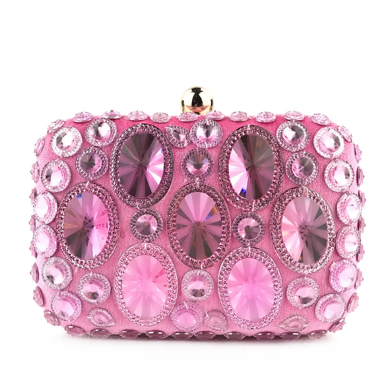 

Women's Luxury Handbag Ladies Hand Bag Wedding Party Wallet Evening Bag Double-sided Water Drill Bead Embroidered Bag Gift Hand