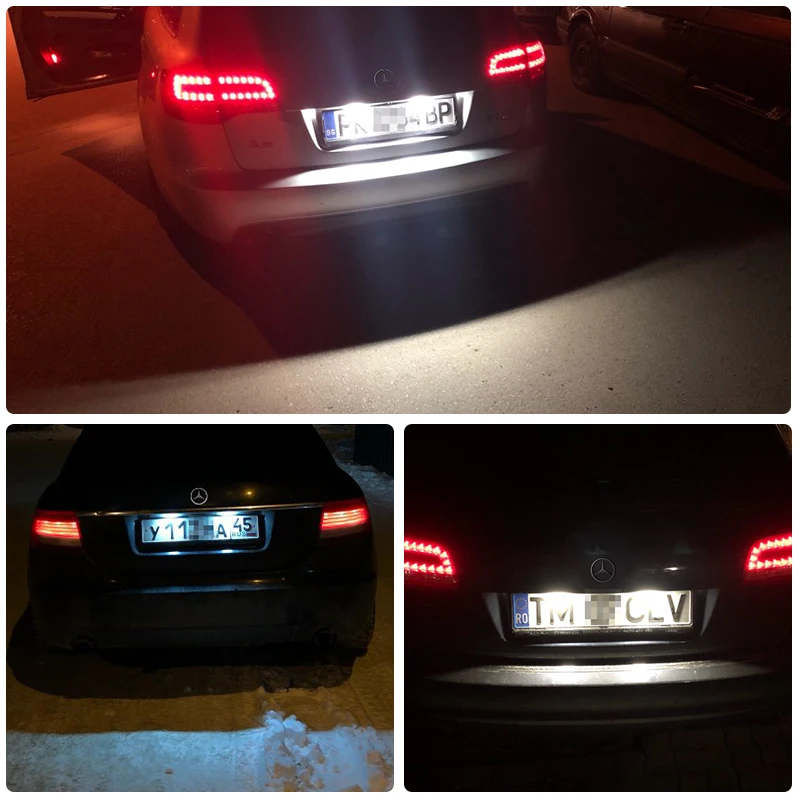 

2Pcs For Mercedes Benz GLK X204 2007-2013 12V Car LED License Plate Light 6000K