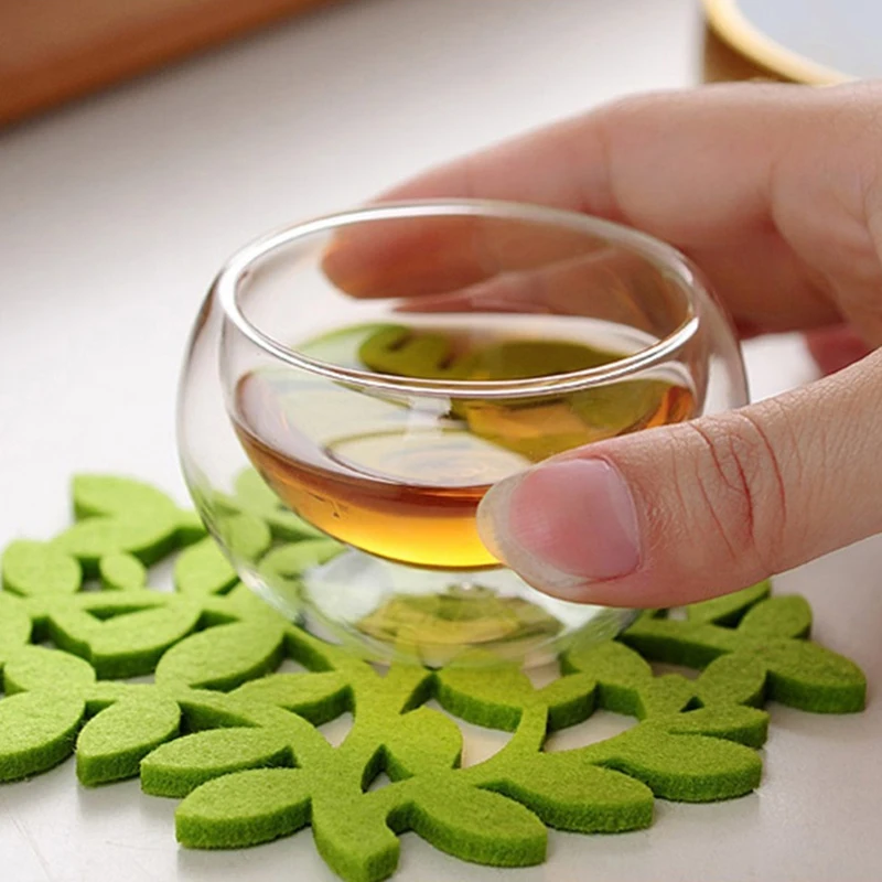 6 шт 50 мл Чистая Питьевая здоровая чашка термостойкая двухслойная чайная с