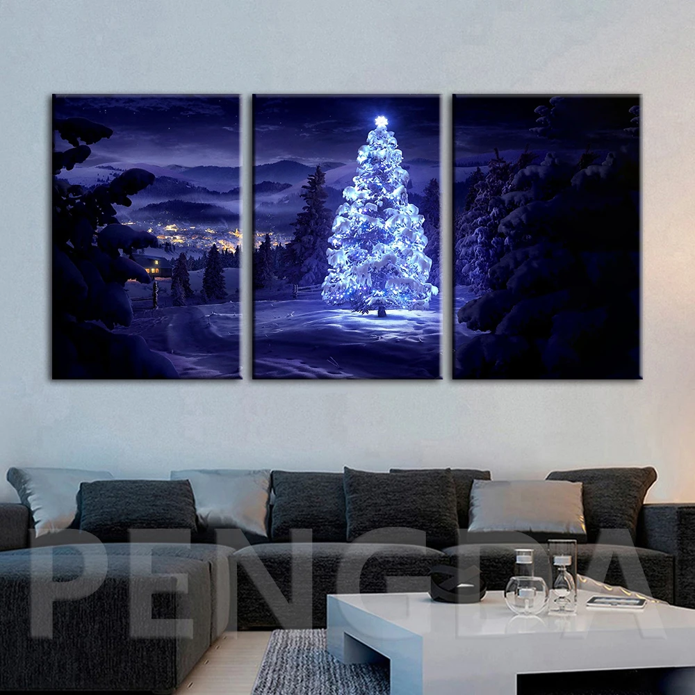 Настенное художественное полотно картины каркас Современная Рождественская