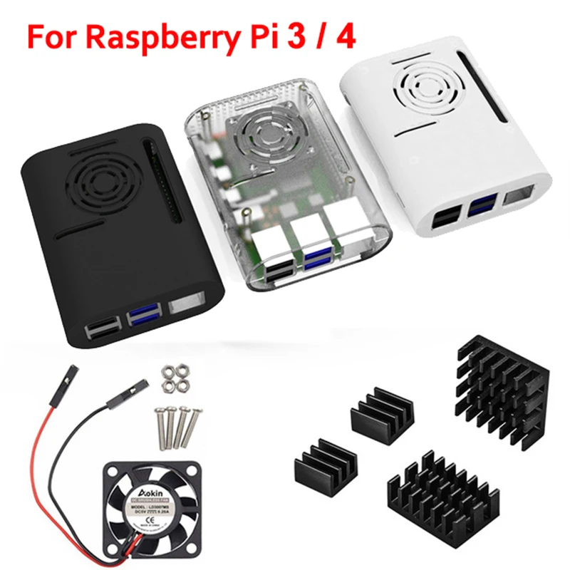 Aokin Raspberry Pi 4 Case,  Raspberry Pi 3 B Plus Case Compatible with Raspberry pi 2b, pi 3b