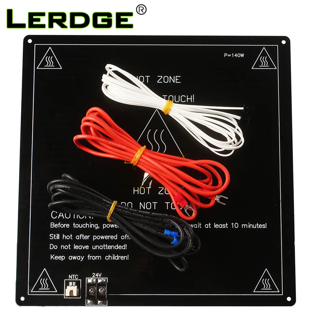 3mm de Alumínio Lerdge Impressora Peças Substrato Hotbed Mk2a Aquecida Cama Quente Placa Aquecimento Plataforma Acessórios 220mm 310mm 3d
