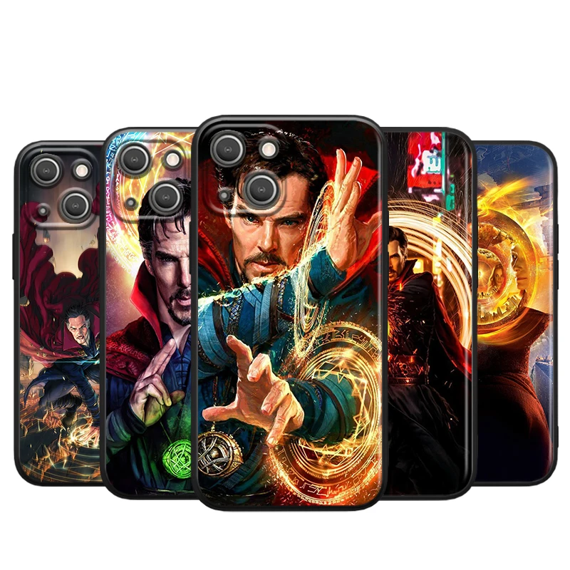 

Doctor Strange Marvel hero for Apple iPhone 13 12 11 Pro Max Mini XS Max X XR 6S 6 7 8 Plus 5S SE2020 Soft Black Phone Case