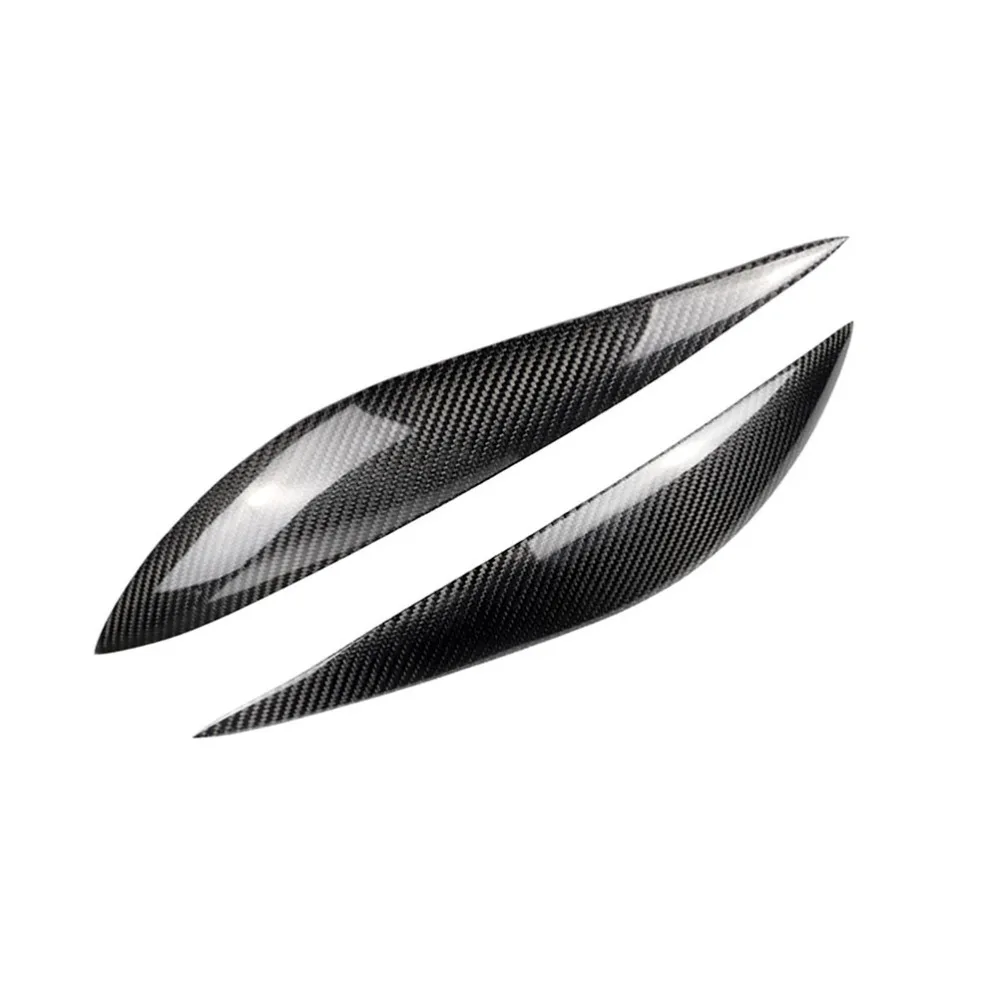 

1 Pair Car Trim DIY Accessory Carbon Fiber Headlights Eyelid Trim Car Decoration Sticker Compatible with Mercedes-Benz C