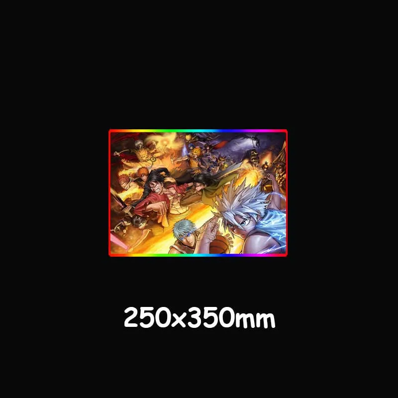 

XGZ Large RGB Gaming Mouse Pad Black Lock Edge Anime Character Collection HD Computer Keyboard Desk Mat Speed Rubber Non-slip