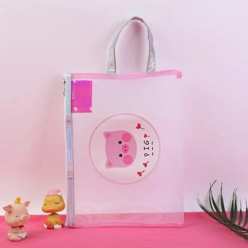 Сетчатая Прозрачная Сумка для документов на молнии Студенческая портативная