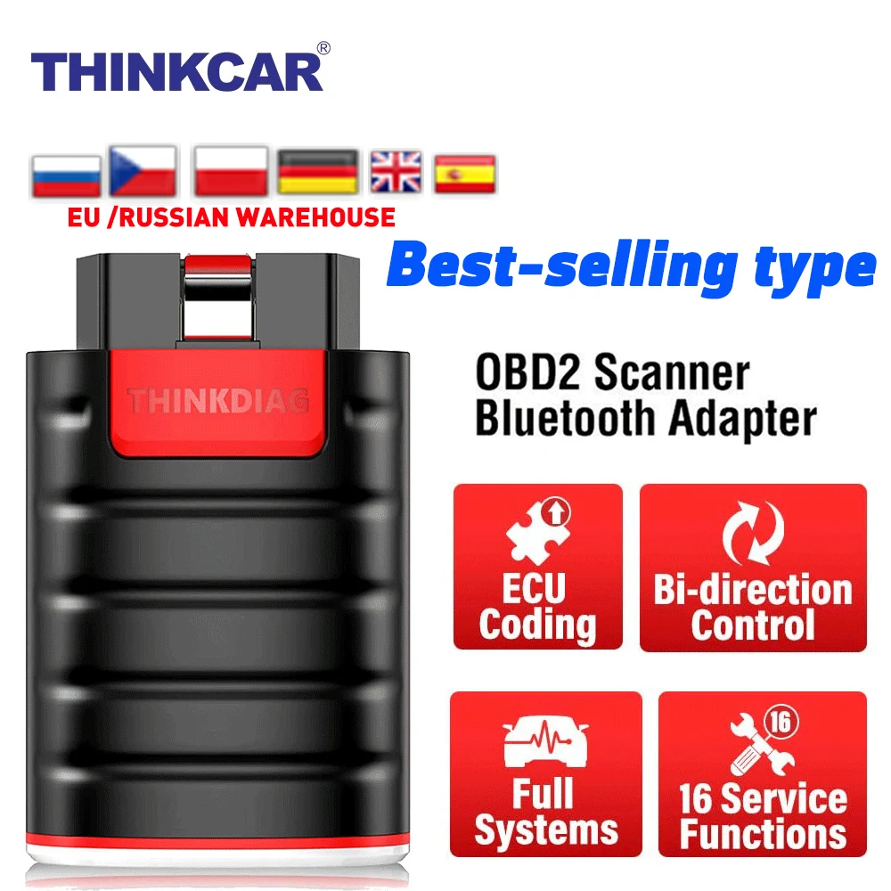 

THINKCAR Thinkdiag, старая версия, полный сканер системы, все программное обеспечение OBD2, диагностические инструменты, 16 услуг сброса, кодирование Э...