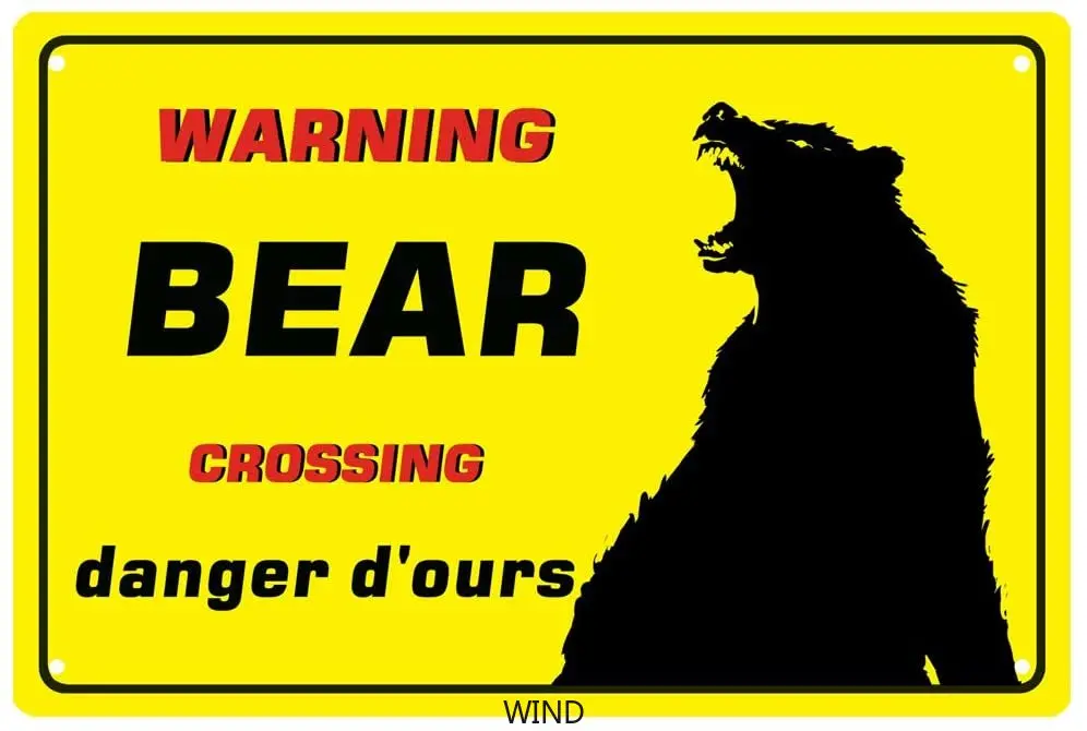 

Game Rooms Room Decor Beast Gardening Decoration Grizzly Bear Wall Posters Tin Sign Metal Plates Vintage Decor for Kitchen Home