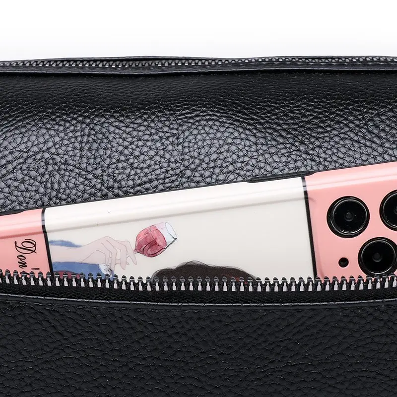 

Fashion zipper lady bag luxury designer classic shoulder bag simple messenger bag winter hot sale black 2020 new