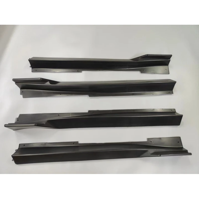 

2 шт./1 комплект, черные боковые юбки из АБС-пластика из углеродного волокна, защита, подходит для Infiniti Q50 2014 2019 2020