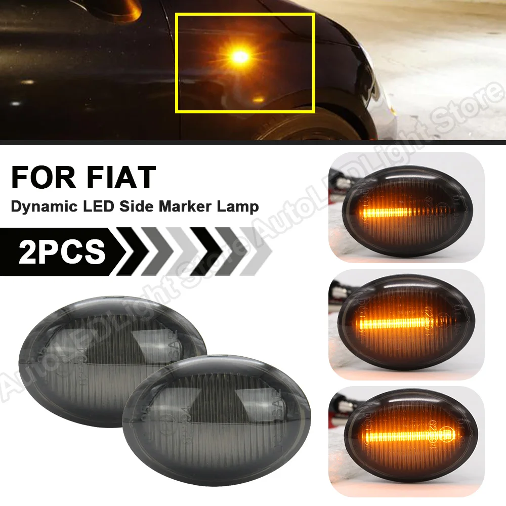 

For Fiat 500 500C 500L Abarth 500 595 695 Alfa Romeo 4C Ford KA Lancia Ypsilon LED Dynamic Side Marker Light Turn Signal Lamp