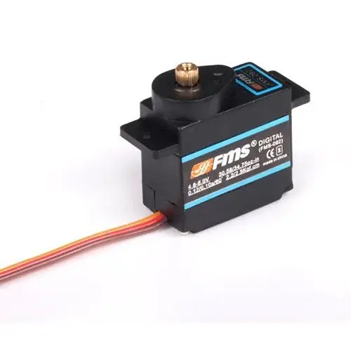 FMS 9g Пластиковый металлический редуктор Digital 17g 25g Мини-сервопривод для RC самолета Fixed-Wing DIY частей.