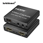 Карта видеозаписи с выходом 4K HDMI-совместима с USB 2,0 для ПК, игр, прямых трансляций, видеорегистратор с микрофоном, вход аудио