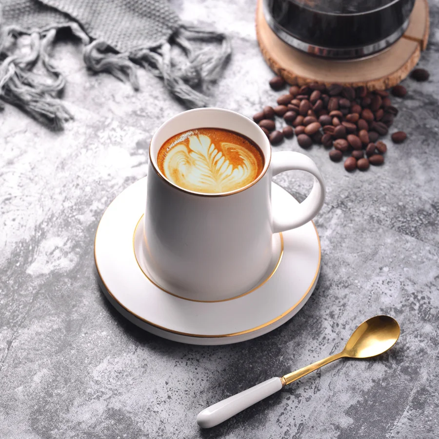 Европейский стиль Маленькая Роскошная кофейная чашка набор блюдце Ручная работа