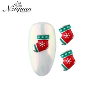 3d christmas socks series nail decorations 10pcs a pack of nziquan new 810mm diy fine nail decoration stickers