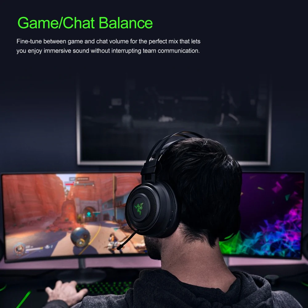 Беспроводная игровая гарнитура Razer Nari наушники THX с пространственным звуком