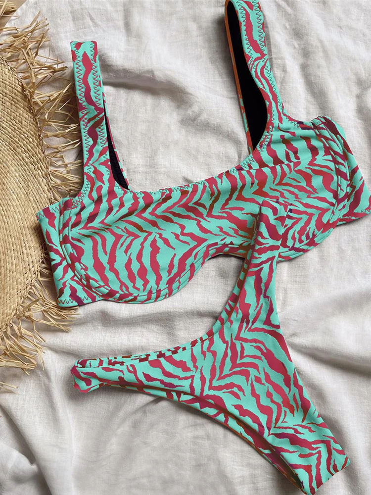 Бикини пуш-ап с леопардовым принтом 2022 | Женская одежда