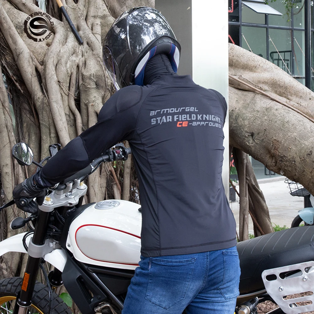 Черная мотоциклетная куртка Для мужчин всего тела Броня мотоцикла для