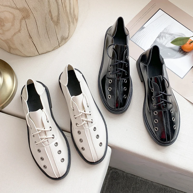 Обувь из небольшой кожи в британском стиле Женская Осенняя обувь мягкой с юбкой