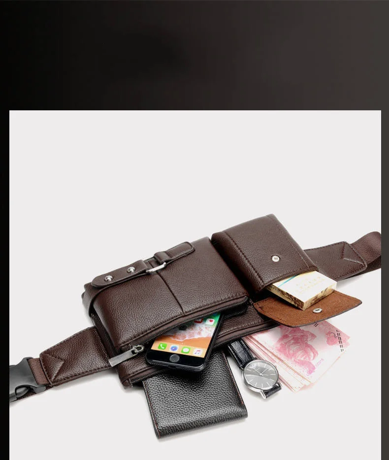 Поясная сумка для мужчин водонепроницаемая нагрудная Сумочка винтажный