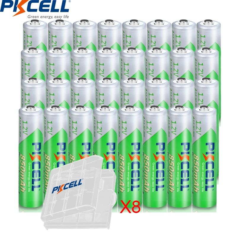 Аккумуляторы PKCELL AAA 1 2 в Ni MH 850 мАч с 8 шт.|Перезаряжаемые батареи| |