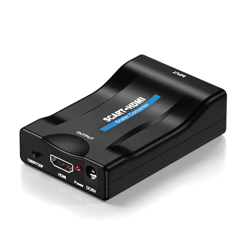 Фото 1080P SCART To HDMI Video Audio Upscale Converter AV Signal Adapter Receiver For HDTV Sky Box STB TV DVD With US/EU Power Plug 1080P SCART To HDMI Video Audio Upscale Converter AV Signal Adapter Receiver For HDTV Sky Box STB TV DVD With US/EU Power Plug