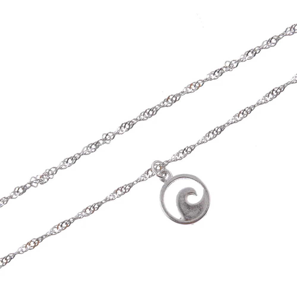 Европейский и американский стиль новый воды рябь двухслойный ножной браслет