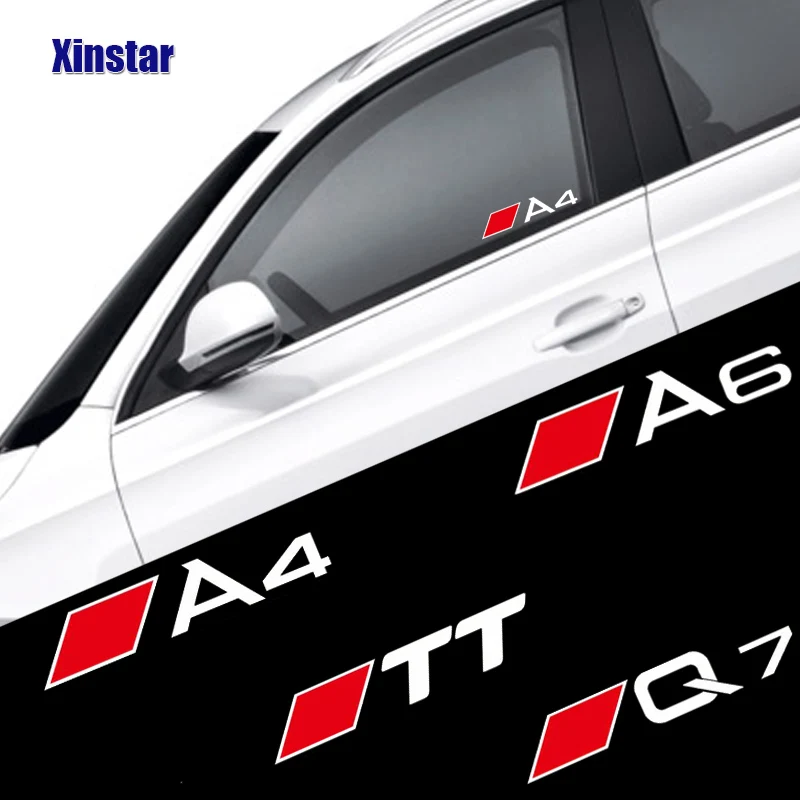 Наклейки на автомобильные окна наклейки для Audi A1 A3 A4 A5 A6 A7 A8 Q1 Q3 Q5 Q7 Q8 TT B6 B7 B8 B9 S3 S4 S6