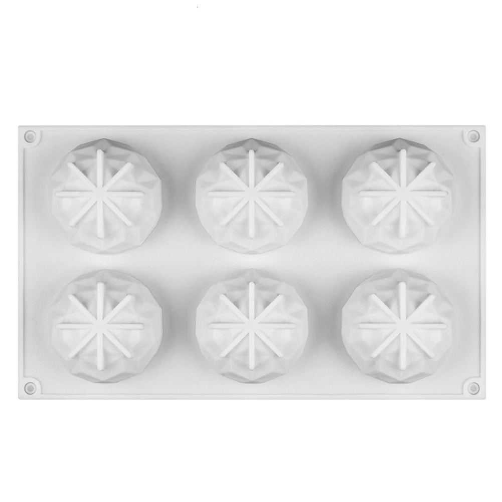 

1PC 6 Holes Diamond Silicone Cake Chocolate Molds For Baking Dessert Ice Mould Moule Mousse DIY Pastry Decorating Tools